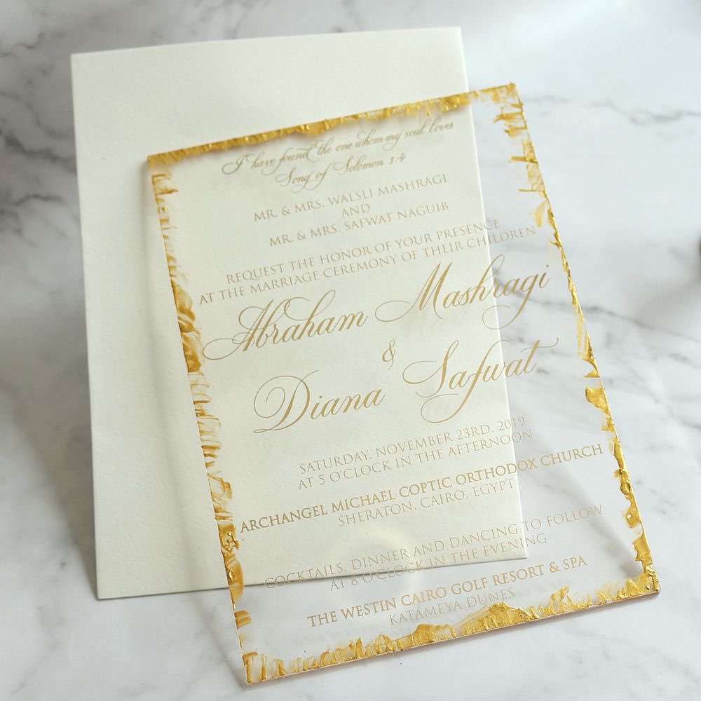 acrylic invitation